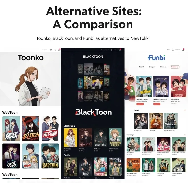 뉴토끼 대체 사이트 비교 이미지
