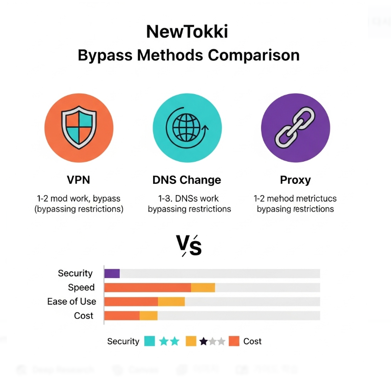 VPN, DNS 변경, 프록시를 상징하는 아이콘