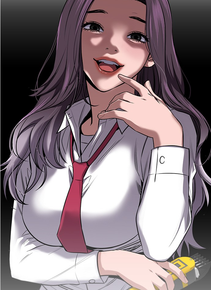 주인공 나화진을 협박하는 여학생. 네이버 웹툰 15화 발췌.