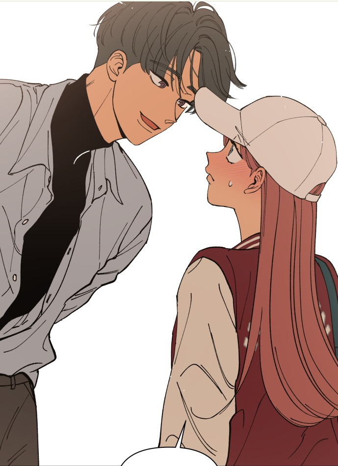 한서리가 이제야에게 다시 꼬셔 보라며 말하는 장면. 당황하는 이제야의 모습.