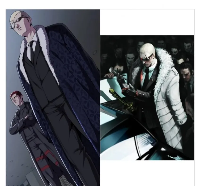 사신소년 카이만 논란 전후 디자인 비교 이미지