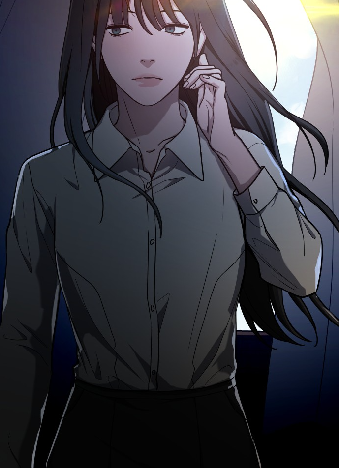 1부 마지막 장면. 주인공의 알 수 없는 표정이 새로운 사건의 전개를 암시하고 있다.