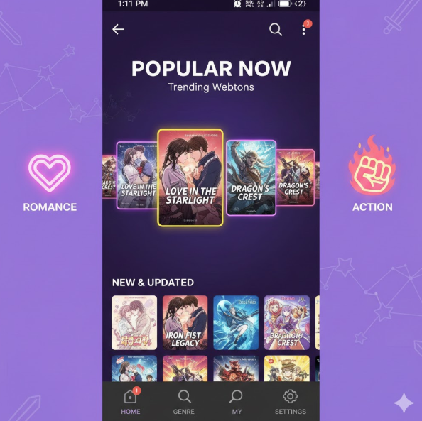 카카오 웹툰 표지